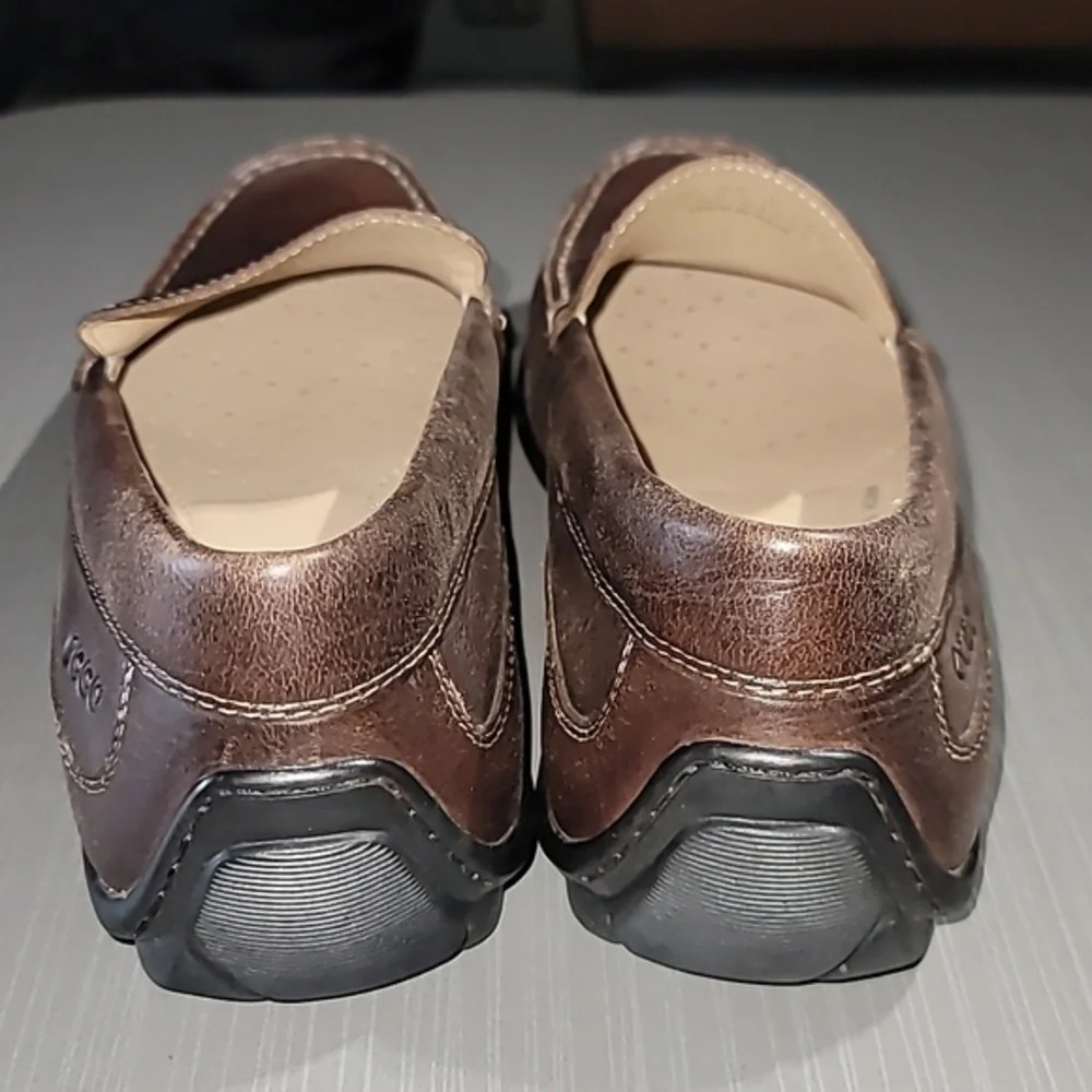ECCO Classic‎ Moc 2.0 Dark Brown Leather Loafers Men's 43 (9.5) NWOT Condition